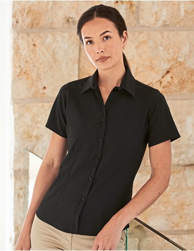 H-H596-Ladies Wicking Short Sleeve Shirt